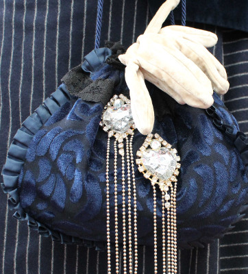 Abito Signora velluto blu