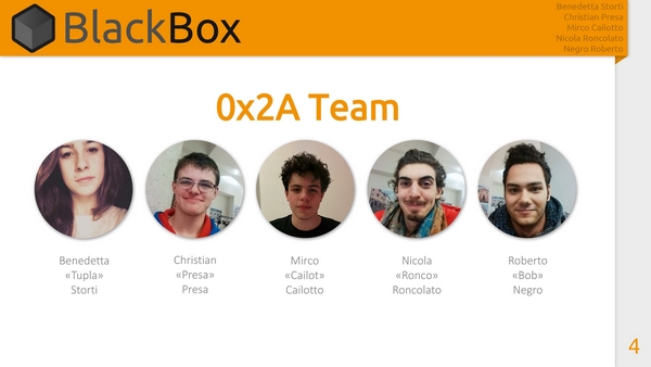Progetto BlackBox by 0x2A