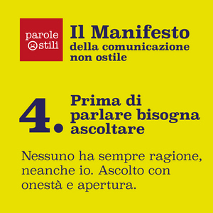 Prima di parlare bisogna ascoltare